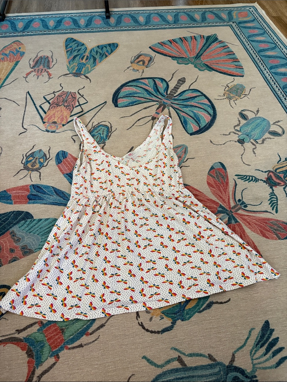 Vintage Amanda Bynes Dear Steve and Barry’s Tank with Rainbow Butterfly Print